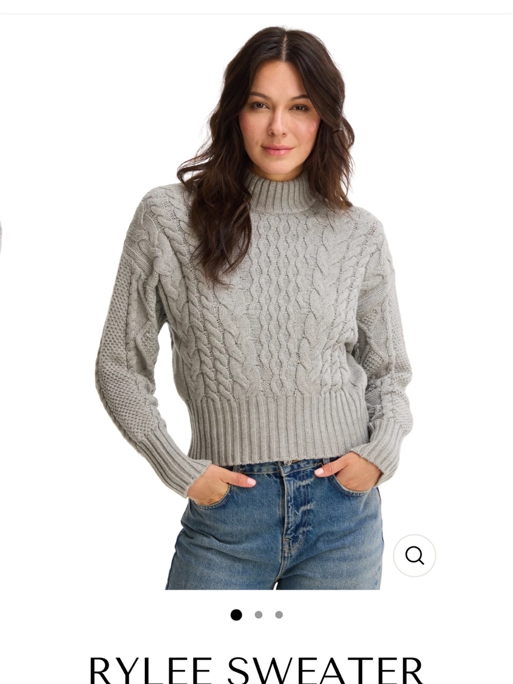 NWT Allison New York Rylee gray chunky sweater